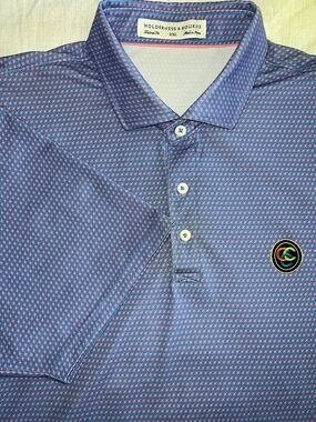 Holderness & Bourne Men's Performance Golf Polo Jet Print Tailored‎ Fit XXL